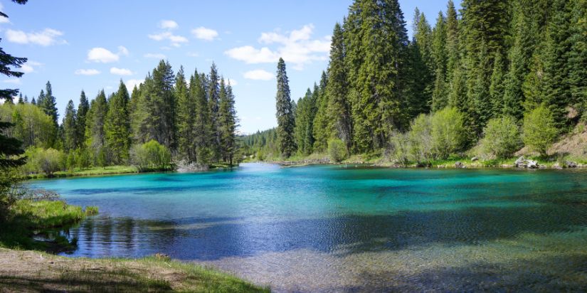 A lagoon with clean water