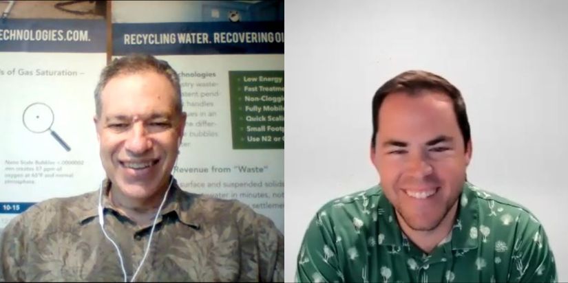 Split-screen view of Len Bland and Dan Kelly