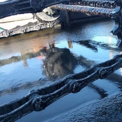 Produced water being treated by nanobubbles