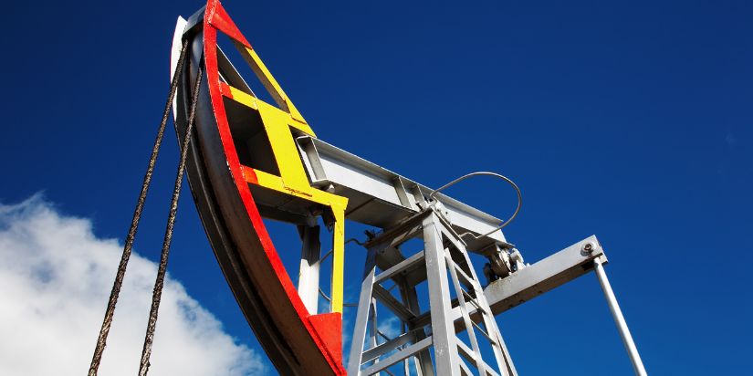 Pump jack at an oil well