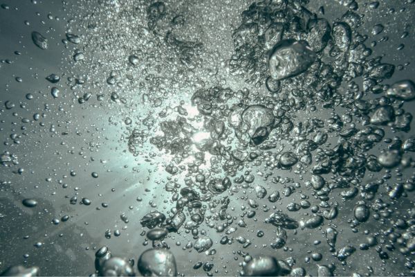 Close up image of tiny bubbles